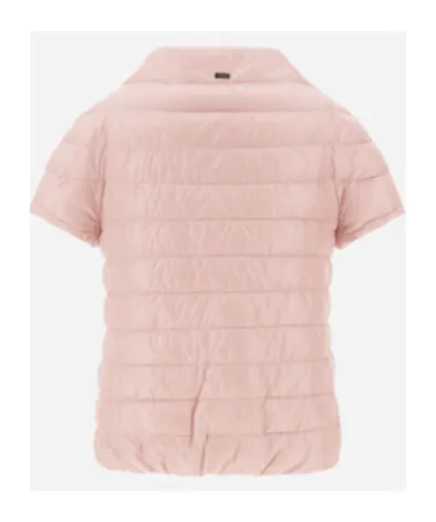Quilted Short-Sleeved Down Jacket
