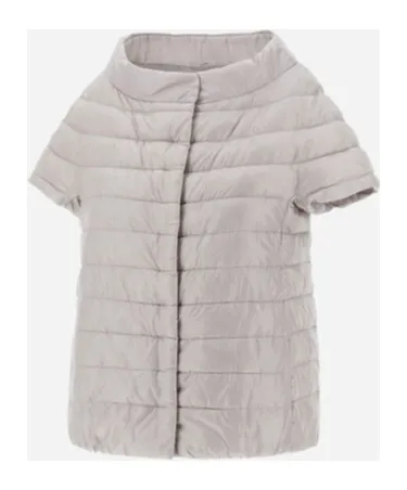 Quilted Short-Sleeved Down Jacket