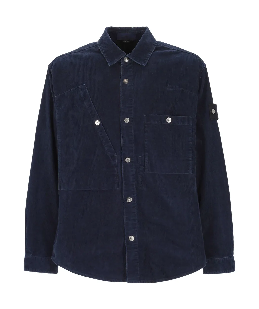 Stone Island Button-Up Long-Sleeved Shirt