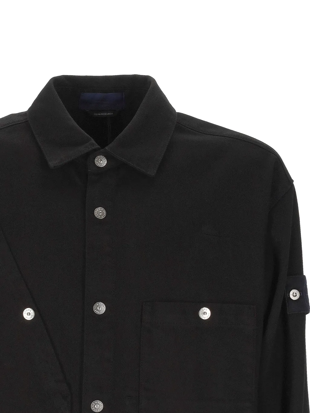 Stone Island Button-Up Long-Sleeved Denim Shirt