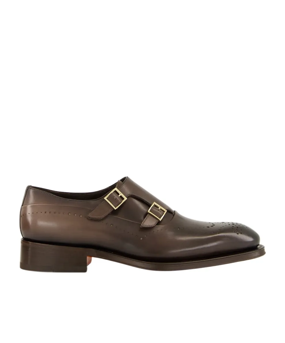 Double-Buckle Monk Shoes