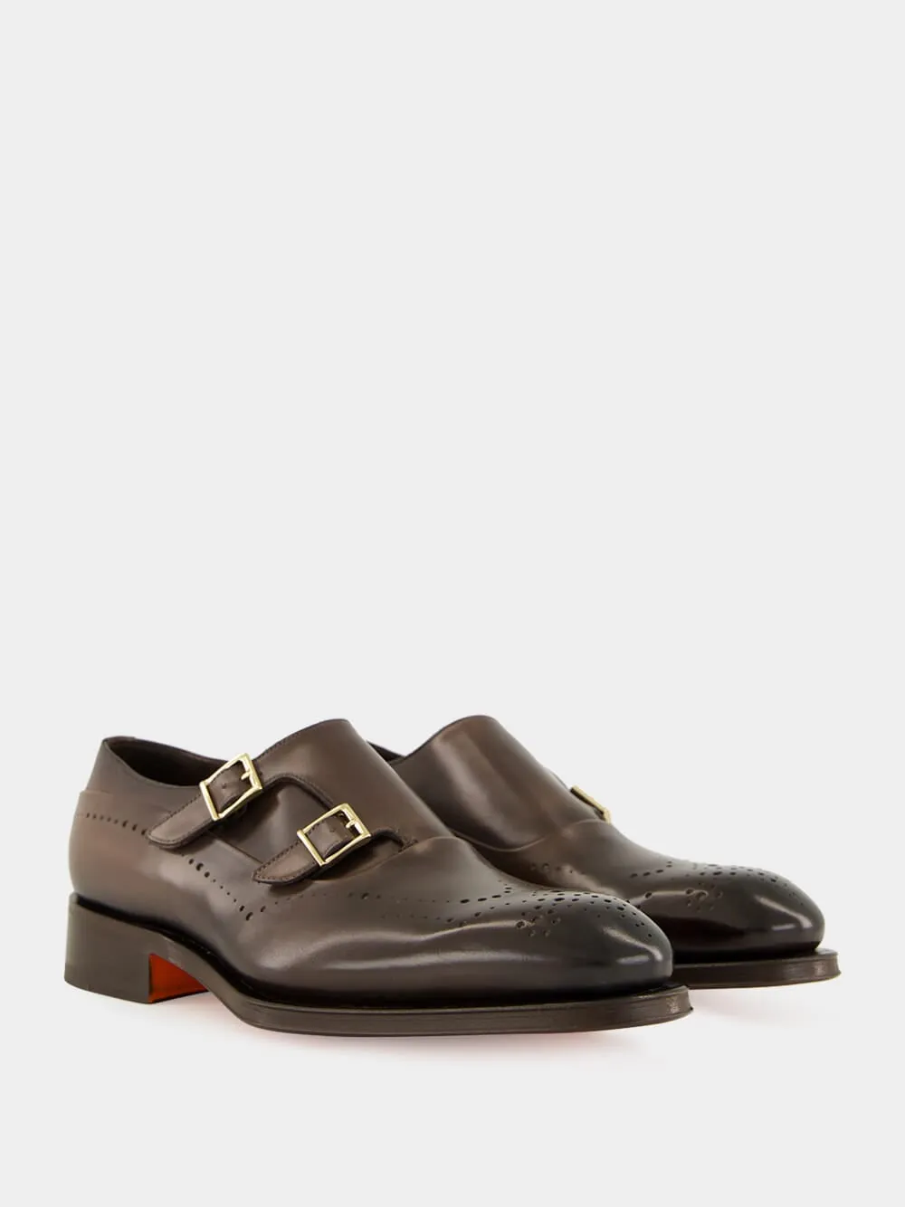 Double-Buckle Monk Shoes