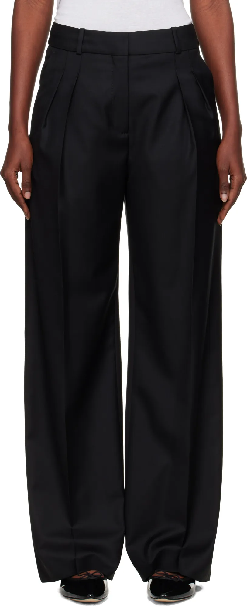 Loulou De Saison Pleated Wide-Leg Pants