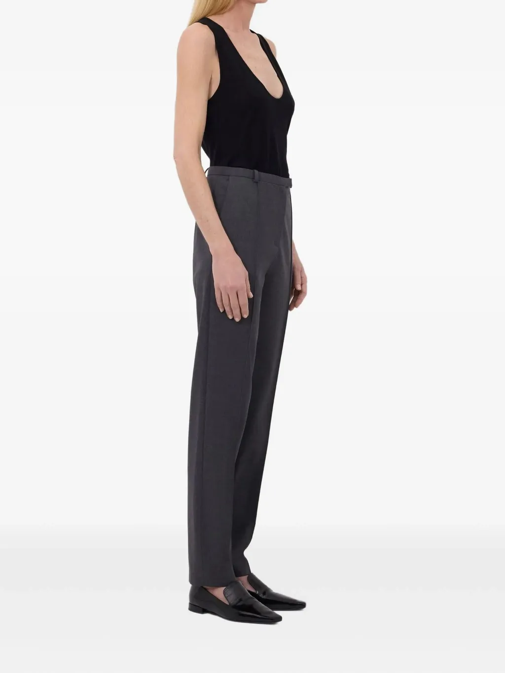 Malka Pleat-Front Fitted Trousers