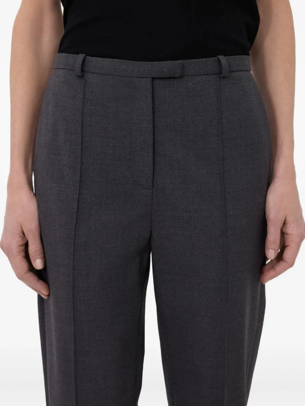 Malka Pleat-Front Fitted Trousers