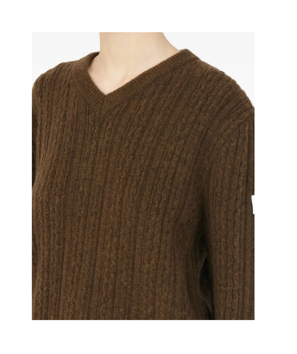 V-Neck Ribbed Sweater