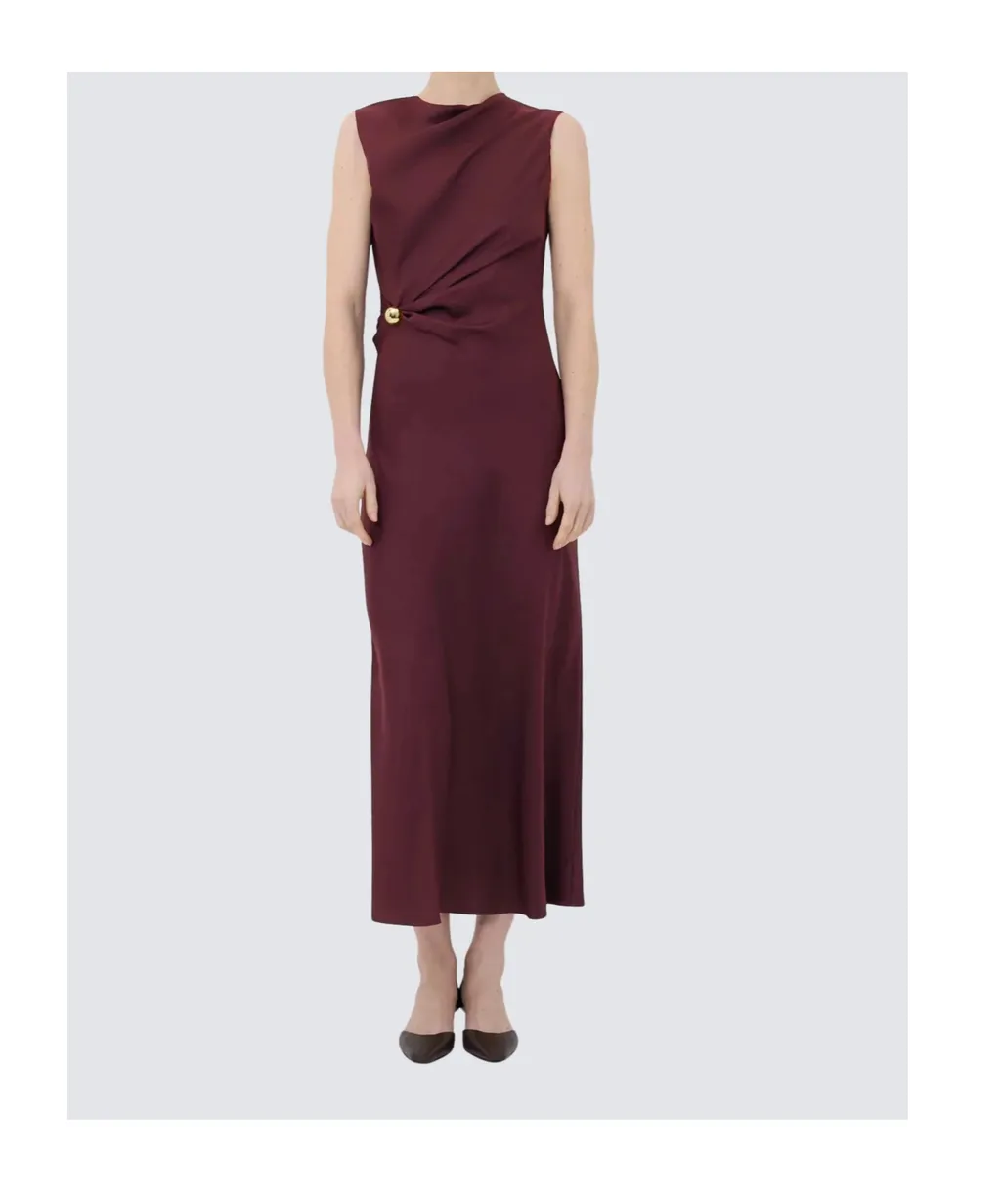 Draped Silk Dress