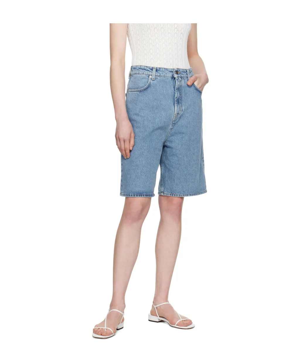 Belt Loop Denim Shorts