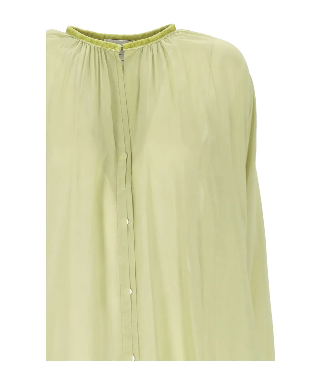 Forte Forte Pleated Button-Up Top