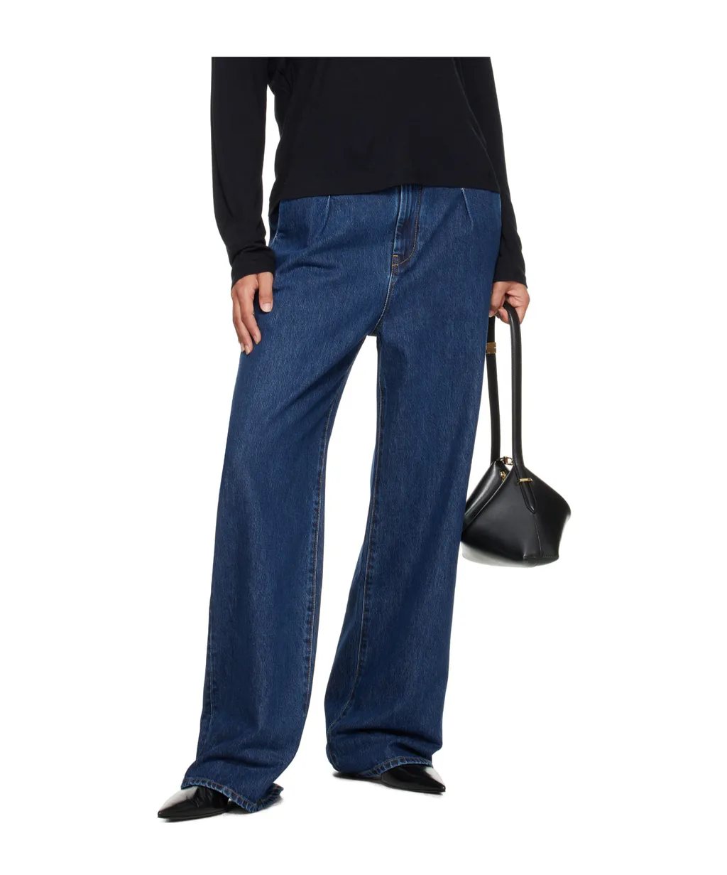 Loulou De Saison Pleated Straight Leg Jeans