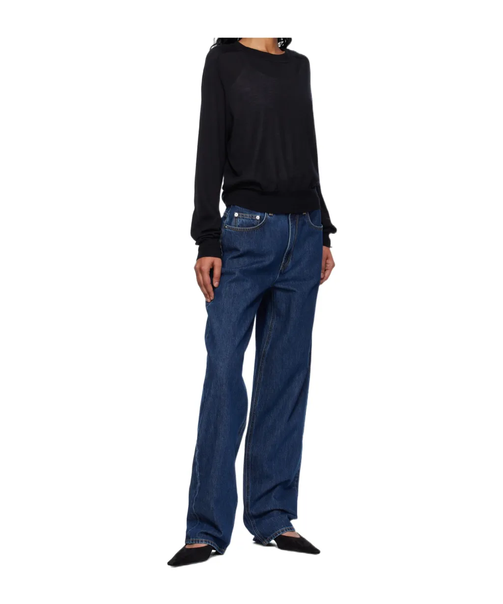 Angus Drop-Shoulder Ribbed Sweater