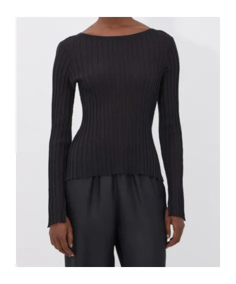Mabille Ribbed Boat-Neck T-Shirt