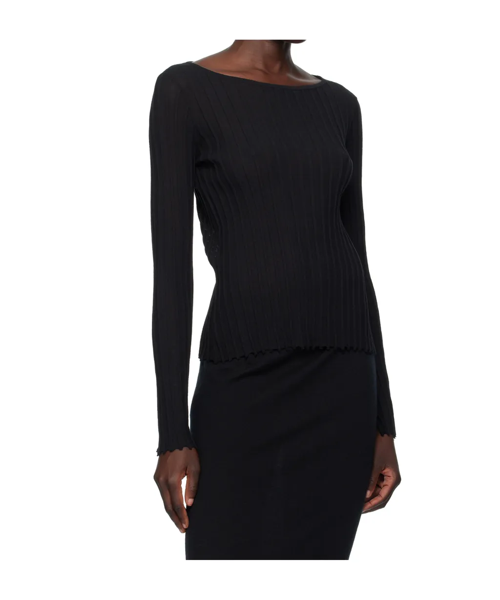 Mabille Ribbed Boat-Neck T-Shirt