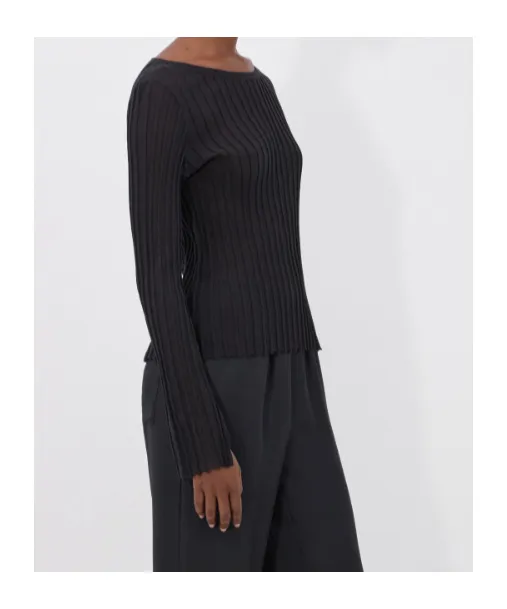 Mabille Ribbed Boat-Neck T-Shirt
