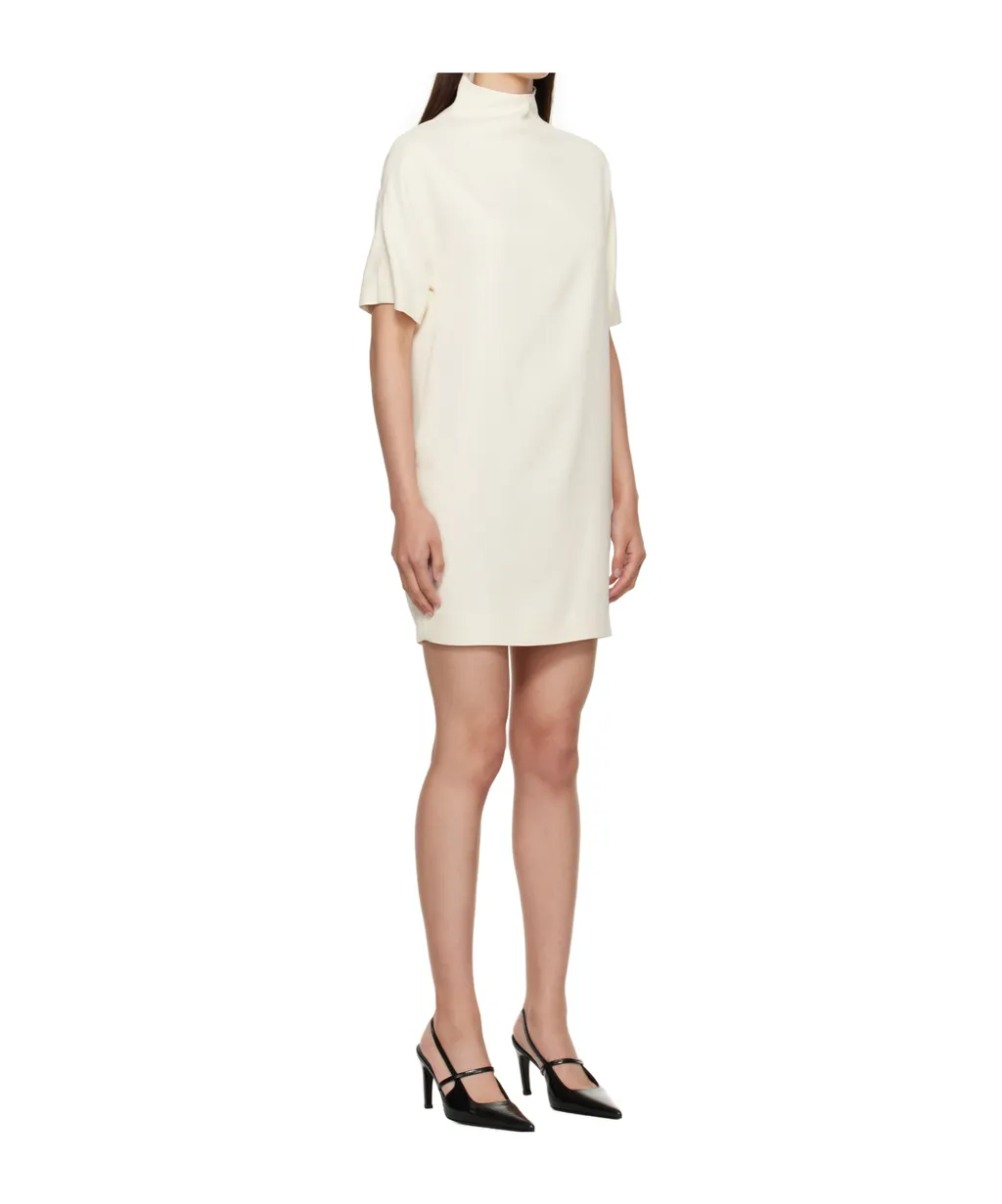 Elton Mock-Neck Short-Sleeve Dress