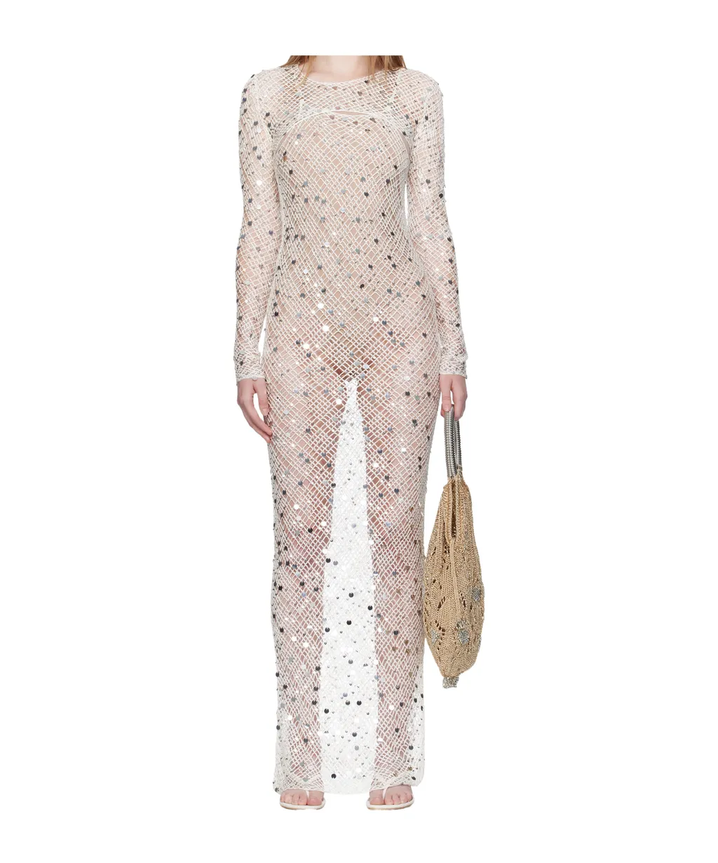 Sequin-Embellished Maxi Dress