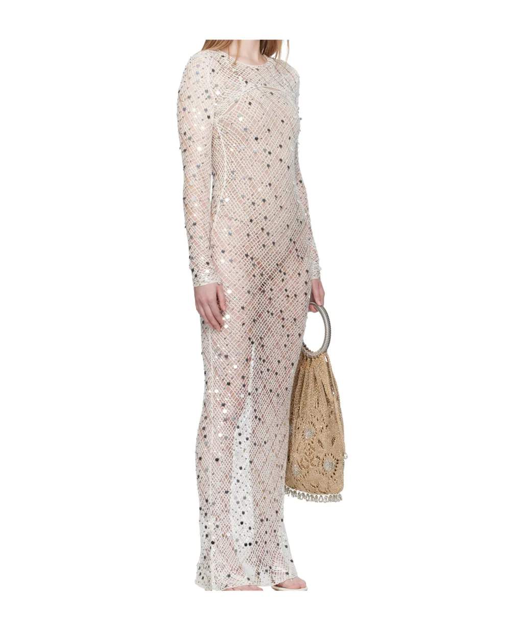 Sequin-Embellished Maxi Dress