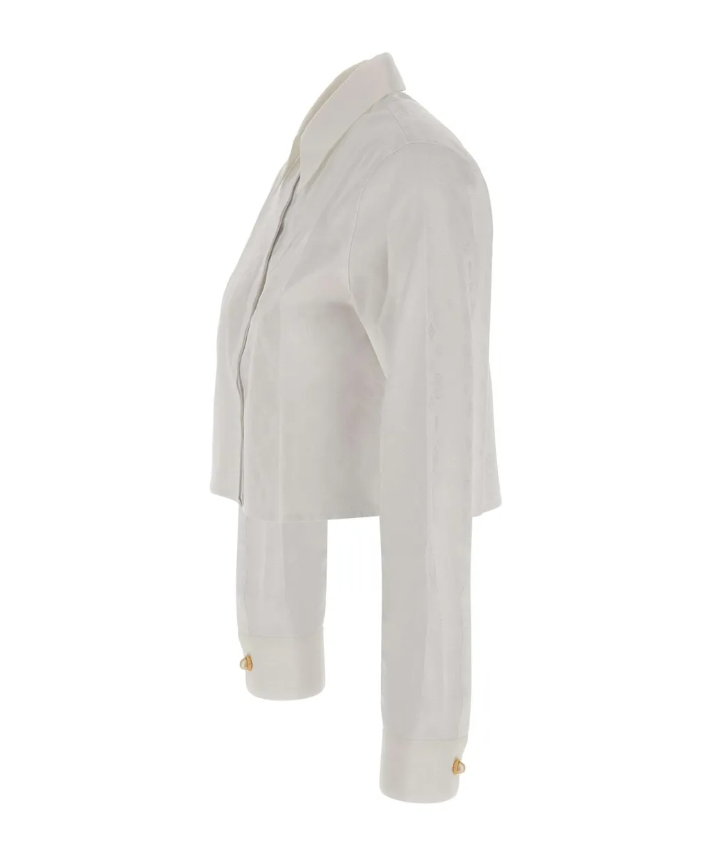 Casablanca Monogram Regular Fit Cropped Shirt