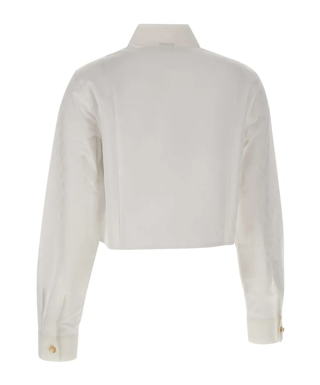 Casablanca Monogram Regular Fit Cropped Shirt