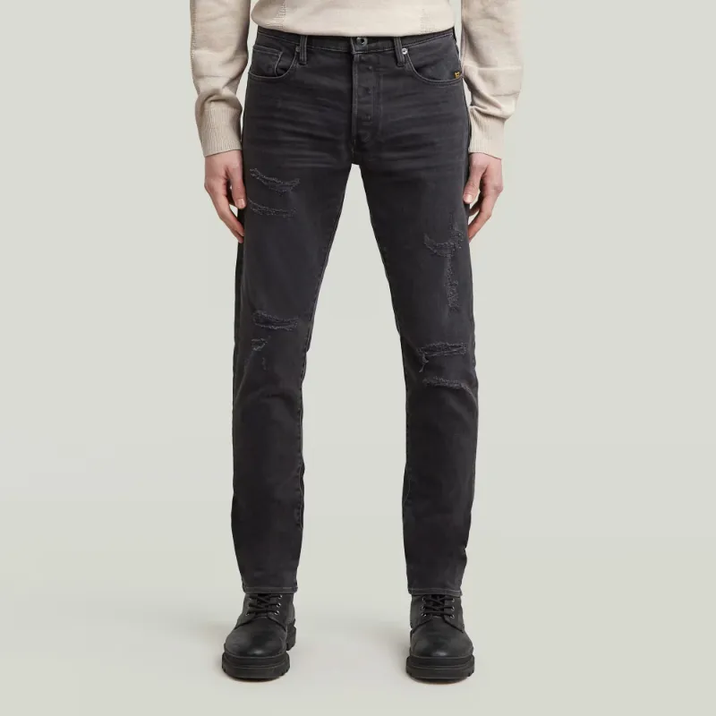 3301 Distressed Five-Pocket Jeans