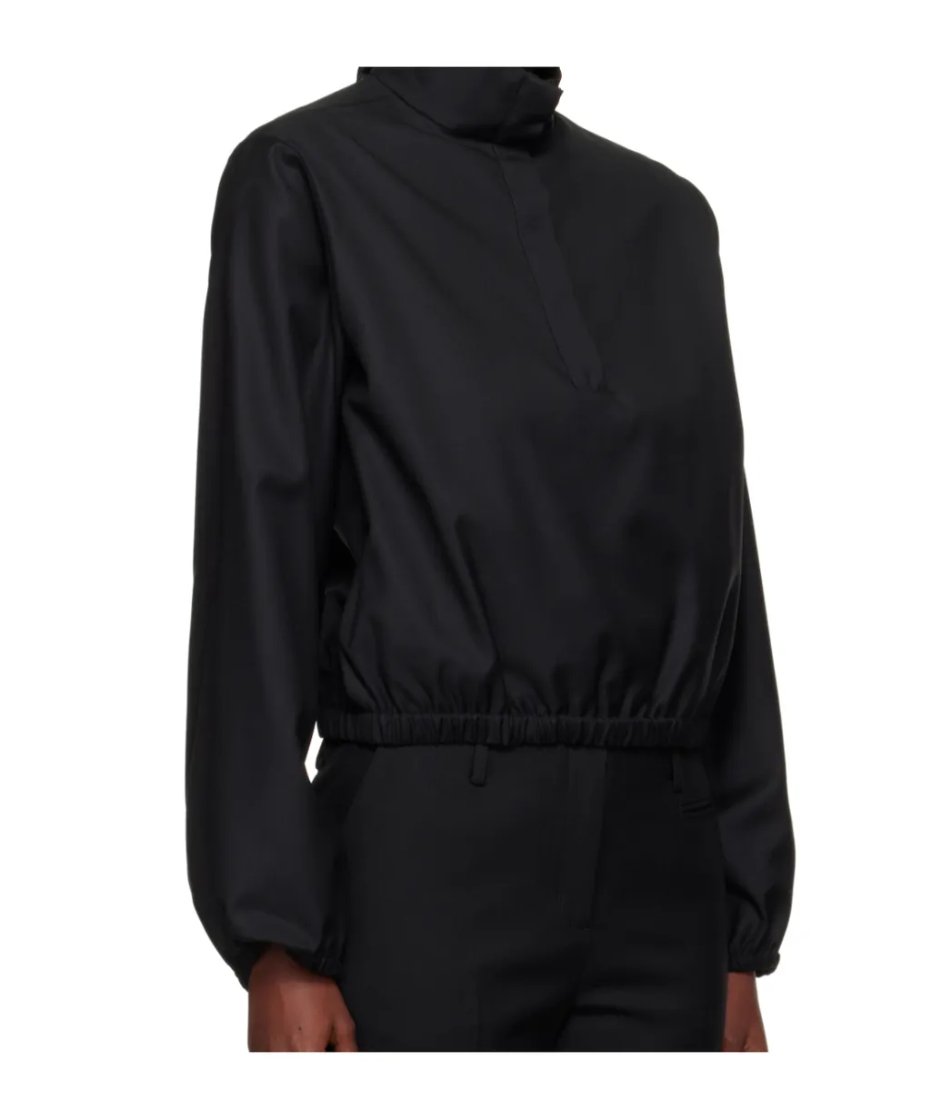 Zyla Stand-Collar Top