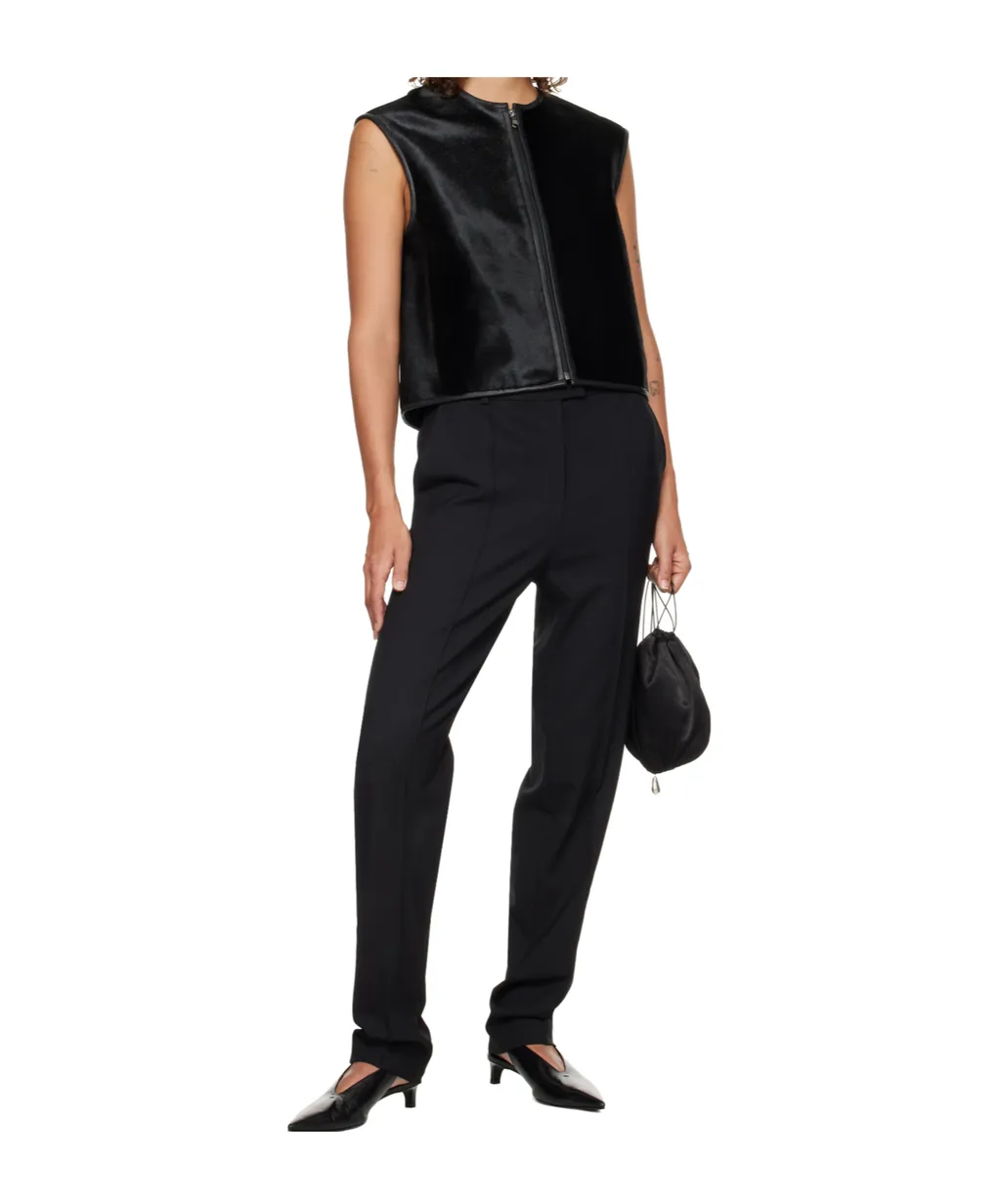 Ampas Pony-Effect Leather Vest