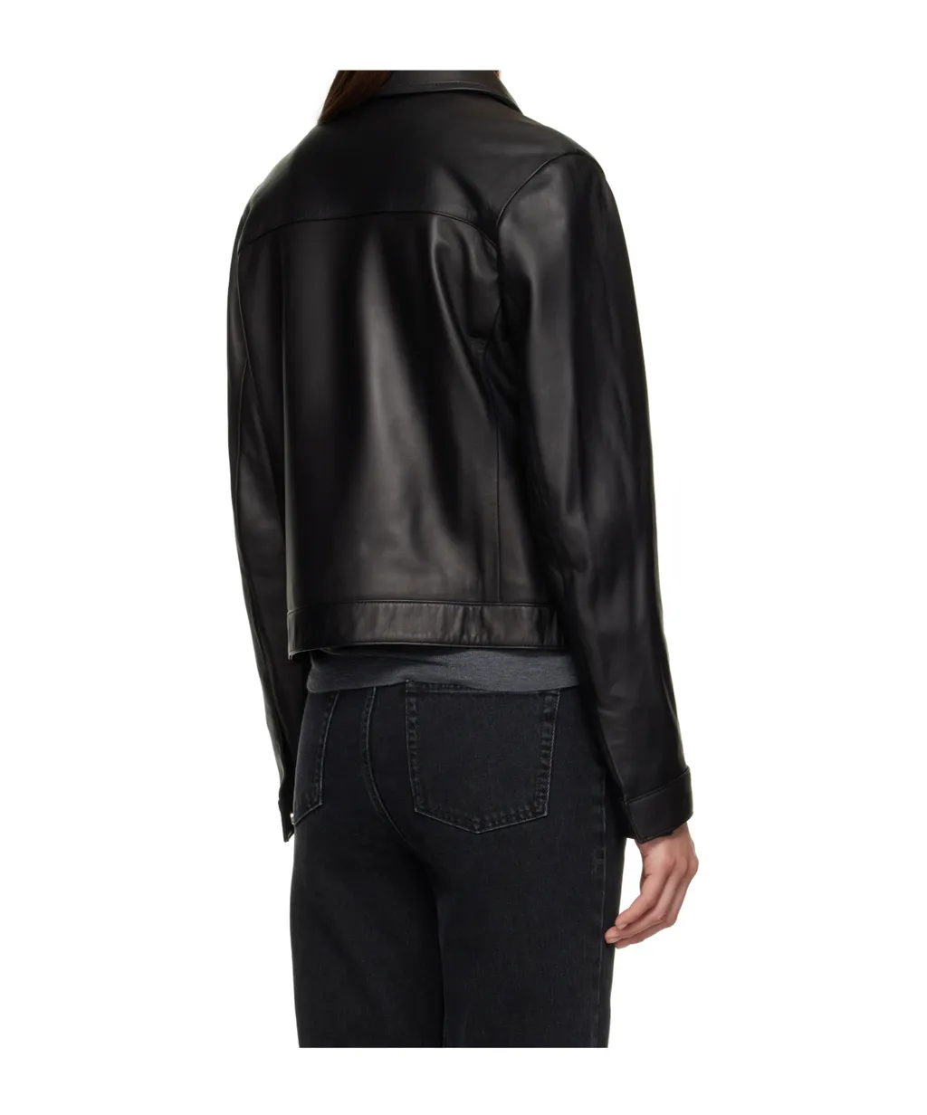 Collared Leather Jacket