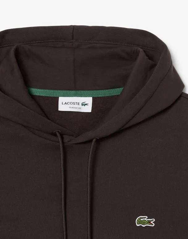 Lacoste Logo Embroidered Drawstring Hoodie