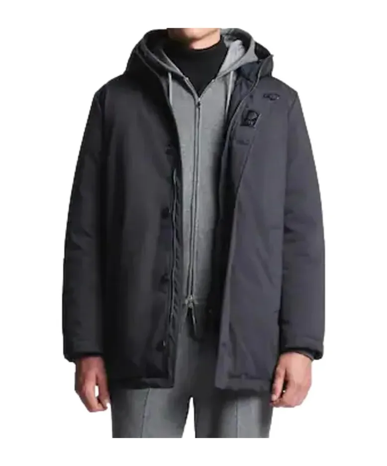 Fay Hooded Technical Gabardine Coat