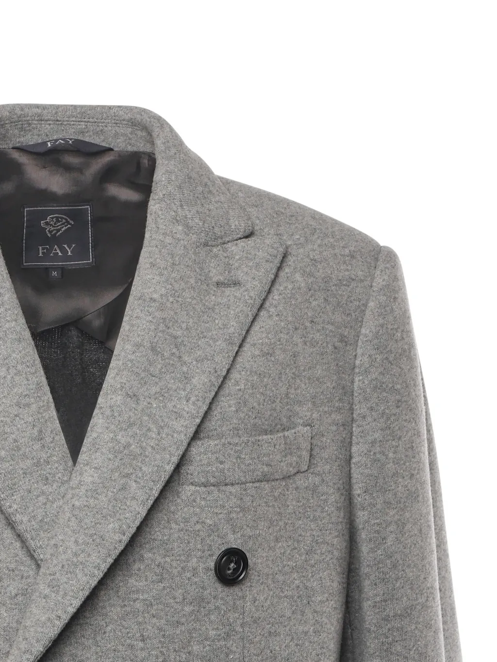 Fay Peak Lapel Wool Coat