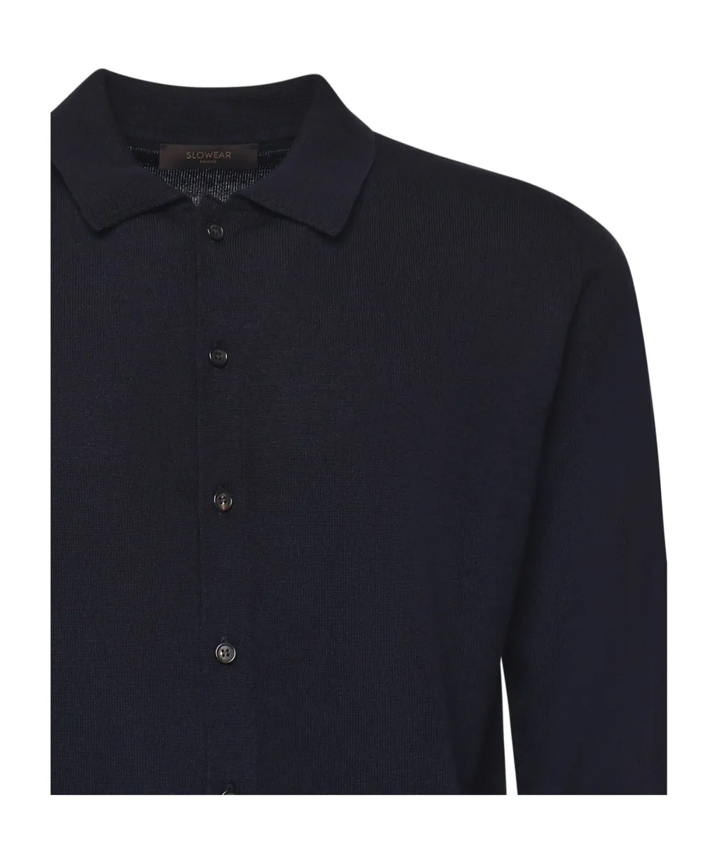 Zanone Virgin Wool Button-Up Shirt