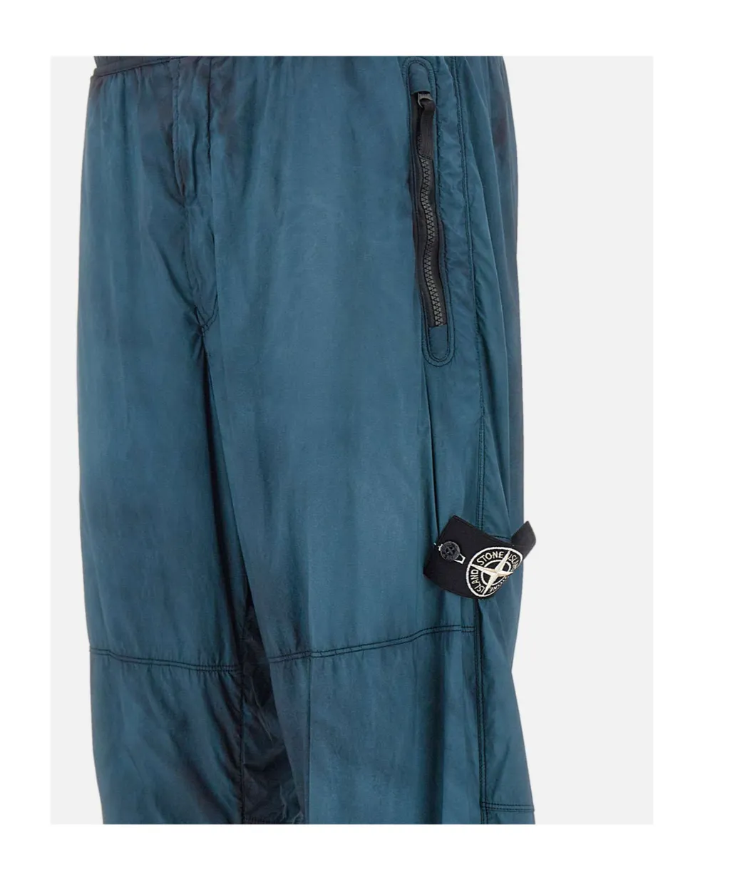 Stone Island Logo Patch Loose Fit Trousers