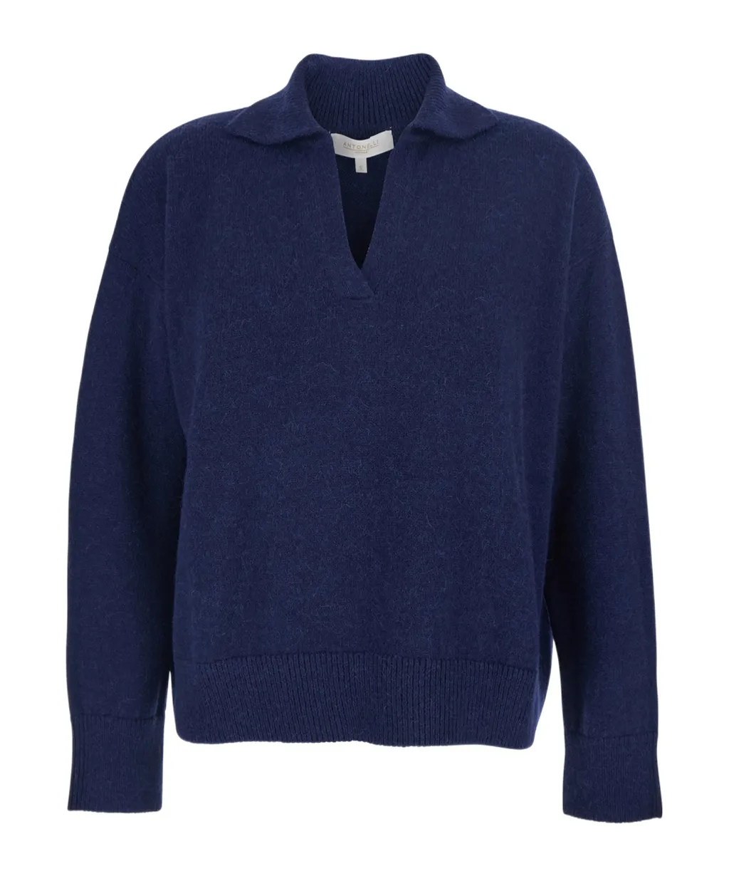 Antonelli V-Neck Ribbed Knitwear
