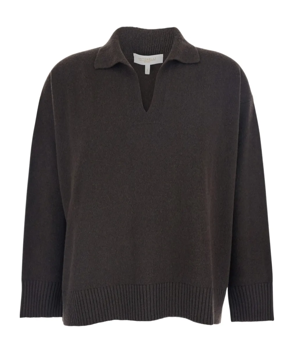 Antonelli V-Neck Ribbed Knitwear