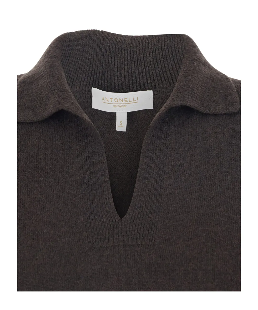Antonelli V-Neck Ribbed Knitwear