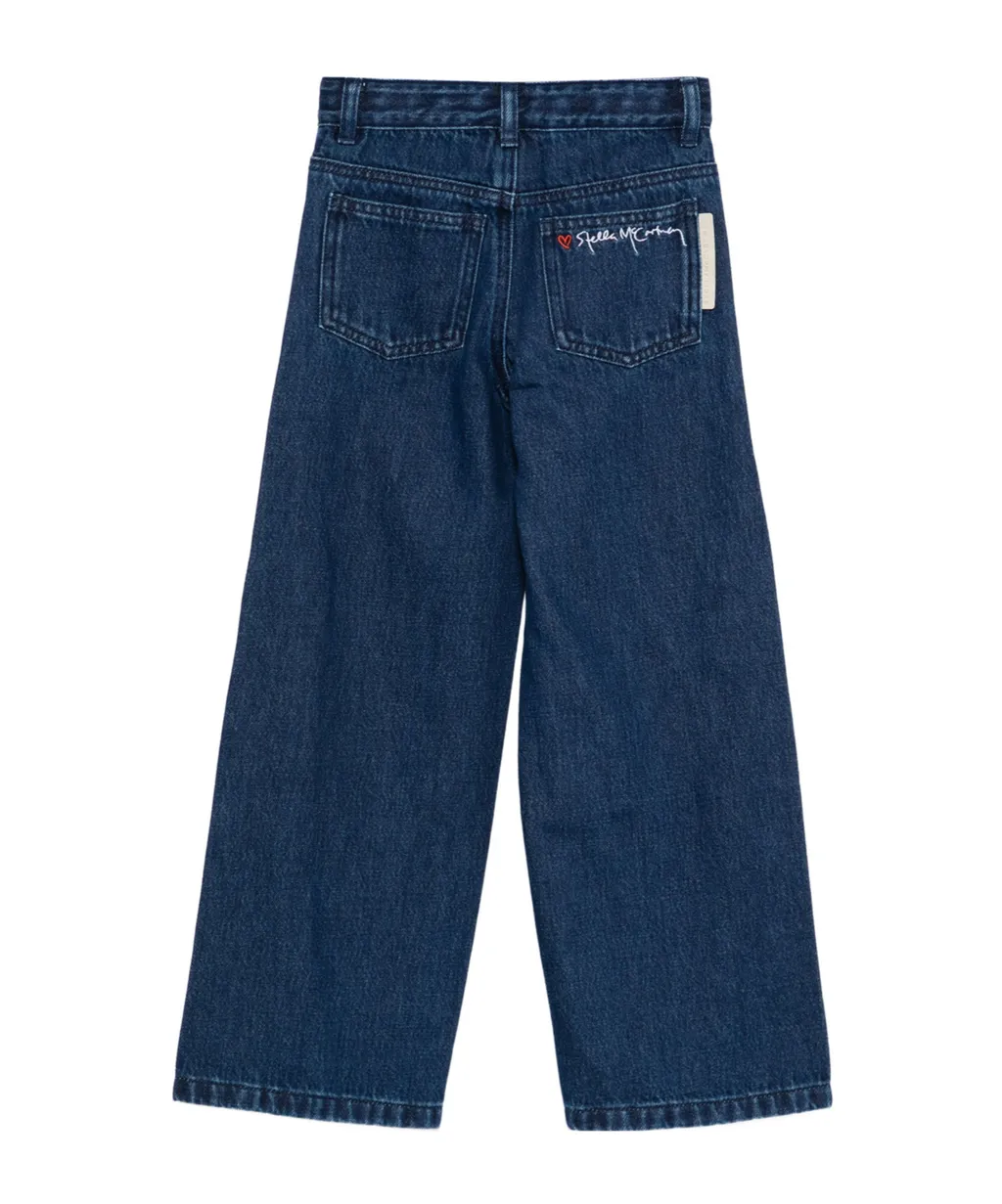 Button-Detail Five-Pocket Jeans