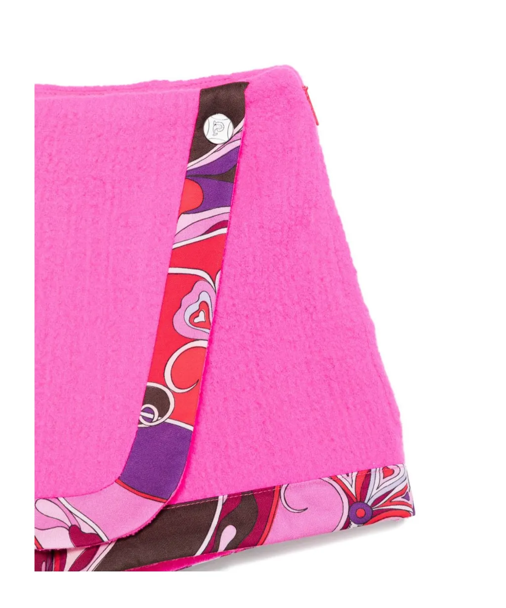 Wrap Patterned-Detail Skort