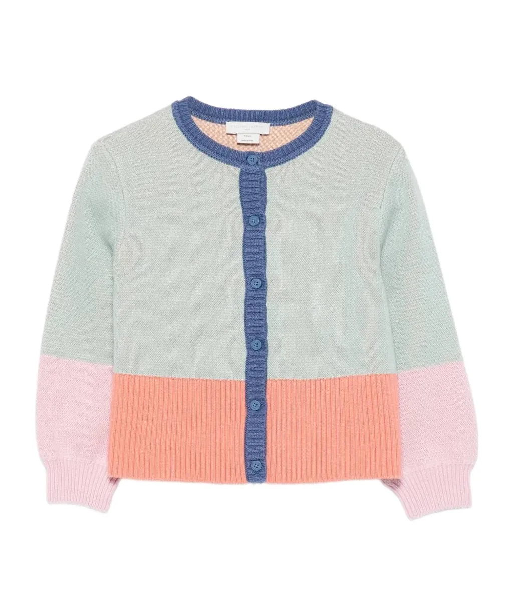 Colour-Block Bird-Detail Cardigan