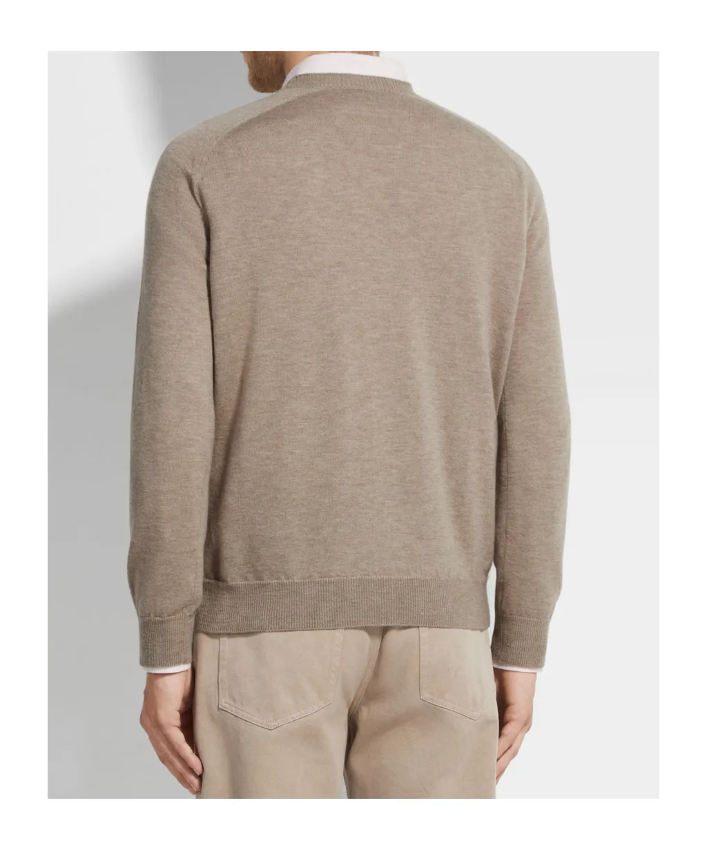 Oasi V-Neck Ribbed Cashmere Sweater