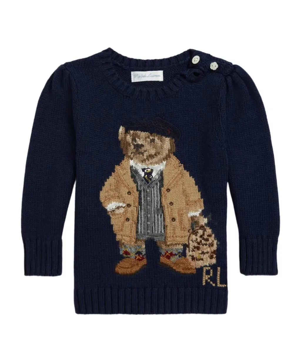Polo Bear-Motif Knitted Sweater