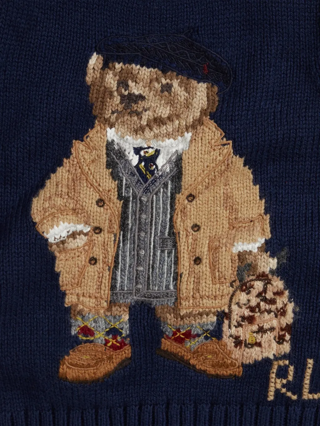 Polo Bear-Motif Knitted Sweater