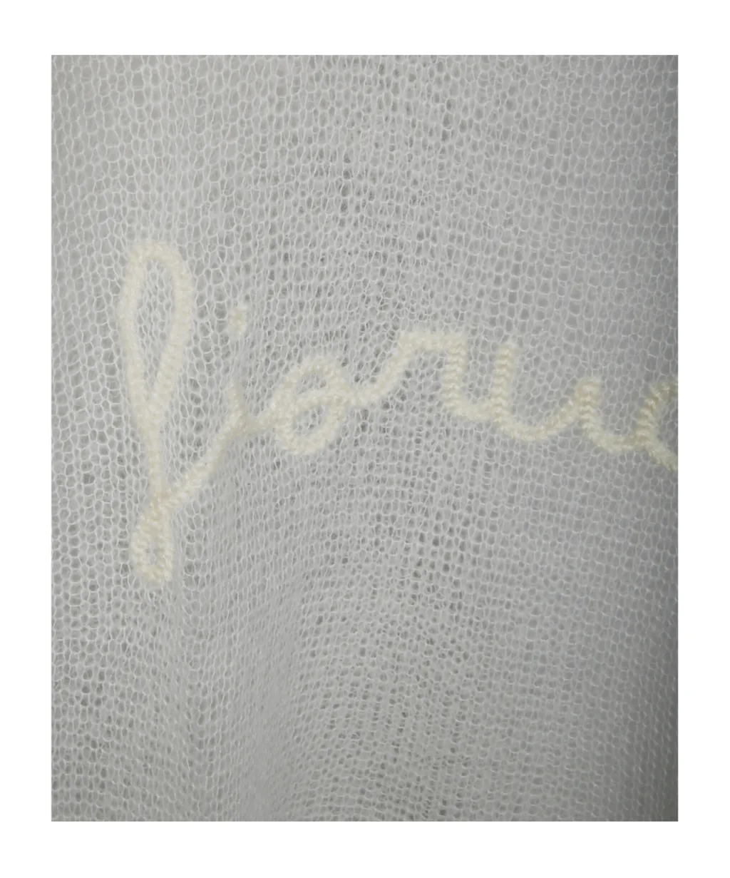 Embroidered Mesh Sweater