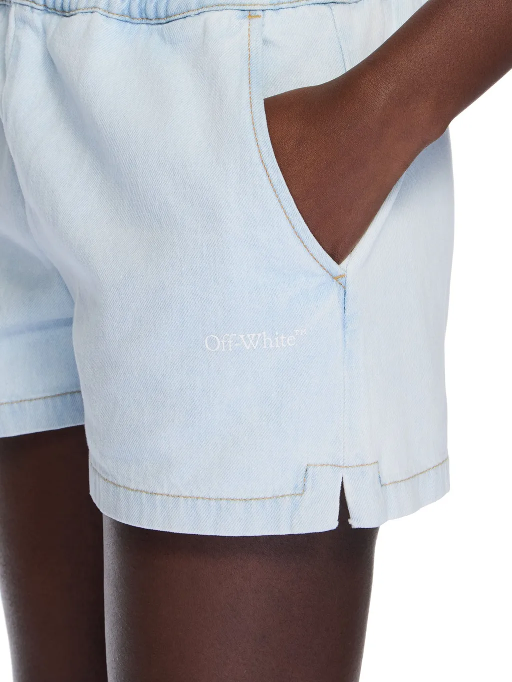 Logo-Print Denim Shorts