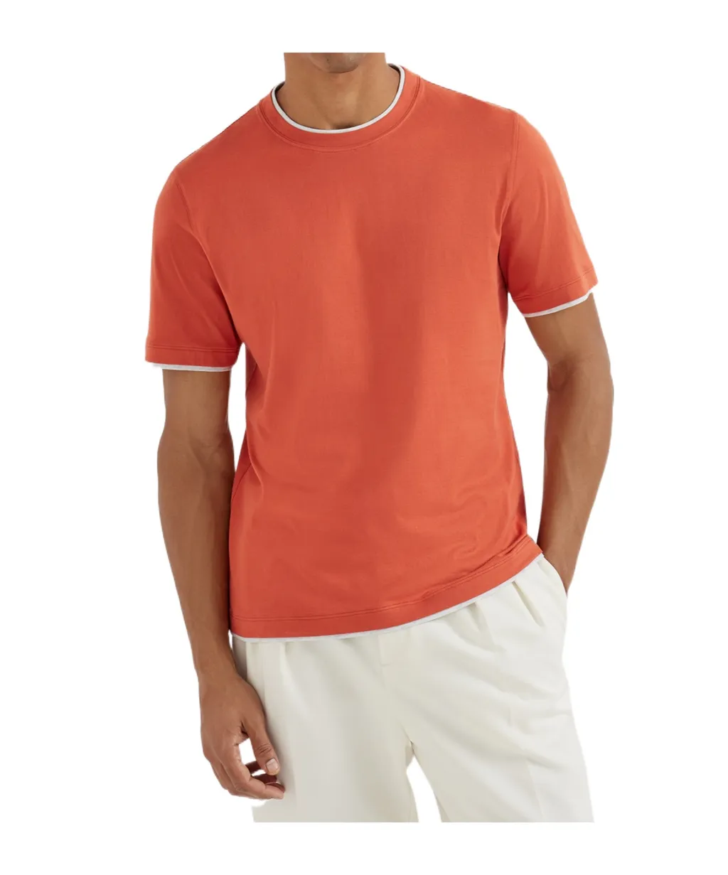 Brunello Cucinelli Double Layer Crewneck T-Shirt