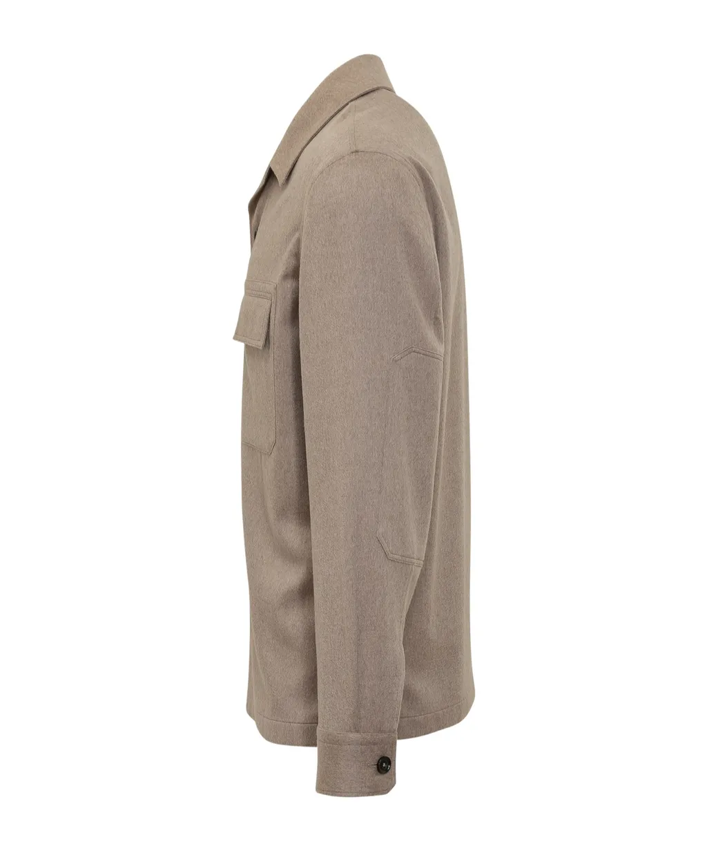 Zegna Long Sleeved Buttoned Overshirt