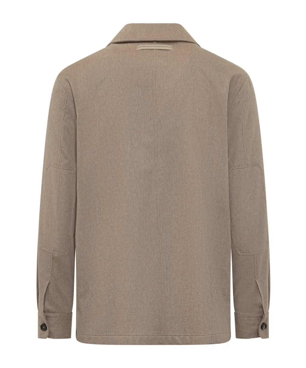 Zegna Long Sleeved Buttoned Overshirt