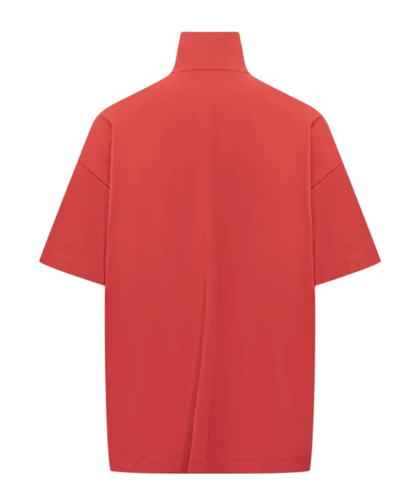 Msgm High Neck Jersey T-Shirt