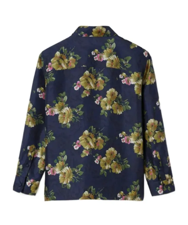 Floral Button-Fastening Shirt