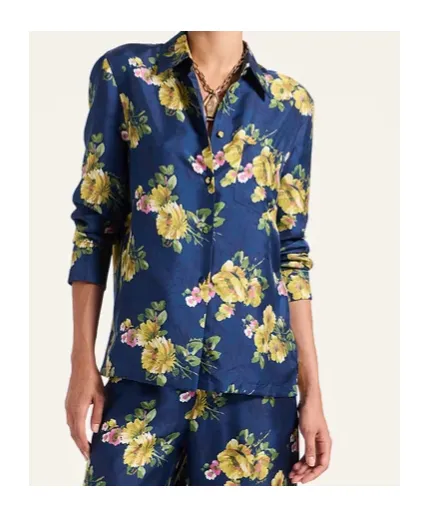 Floral Button-Fastening Shirt