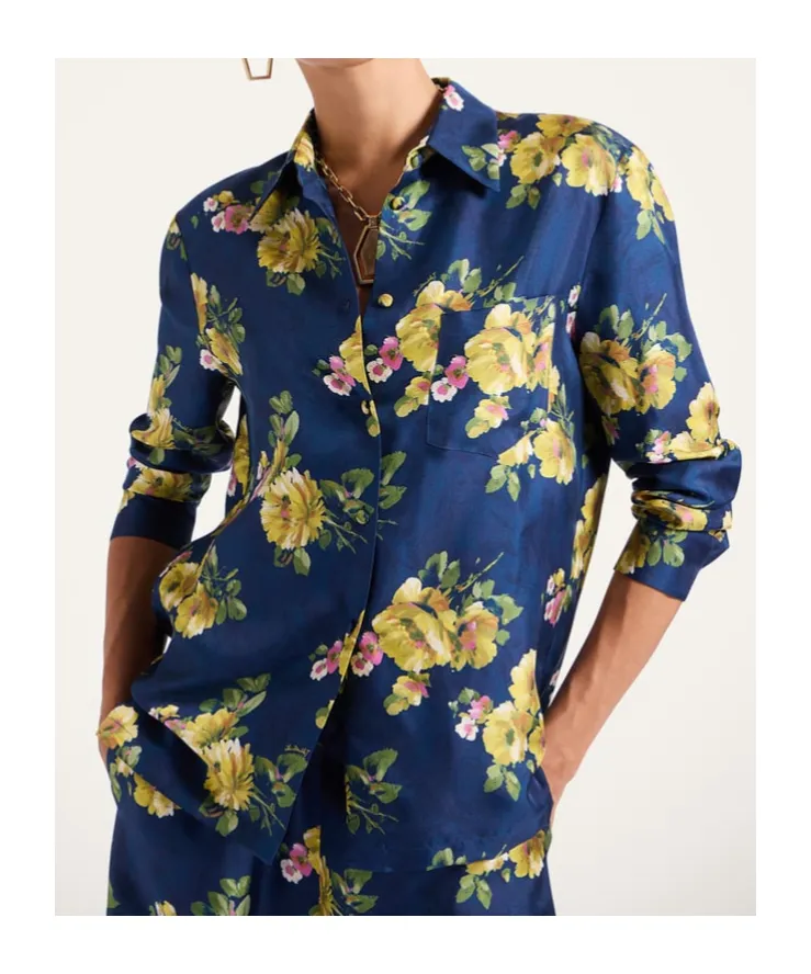 Floral Button-Fastening Shirt